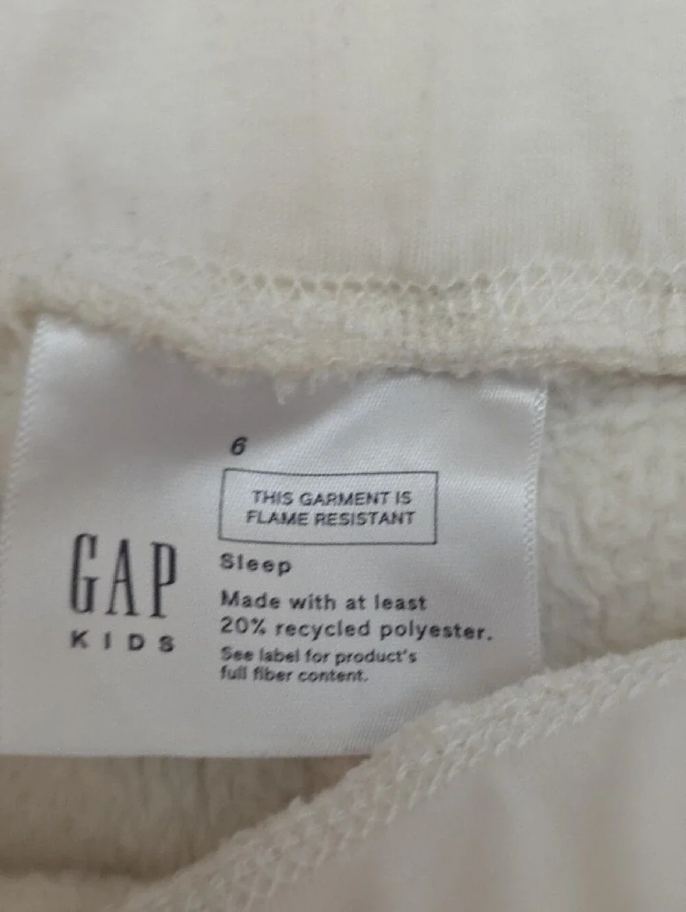 GAP Kids Cozy Cream Fleece Jogger Pants